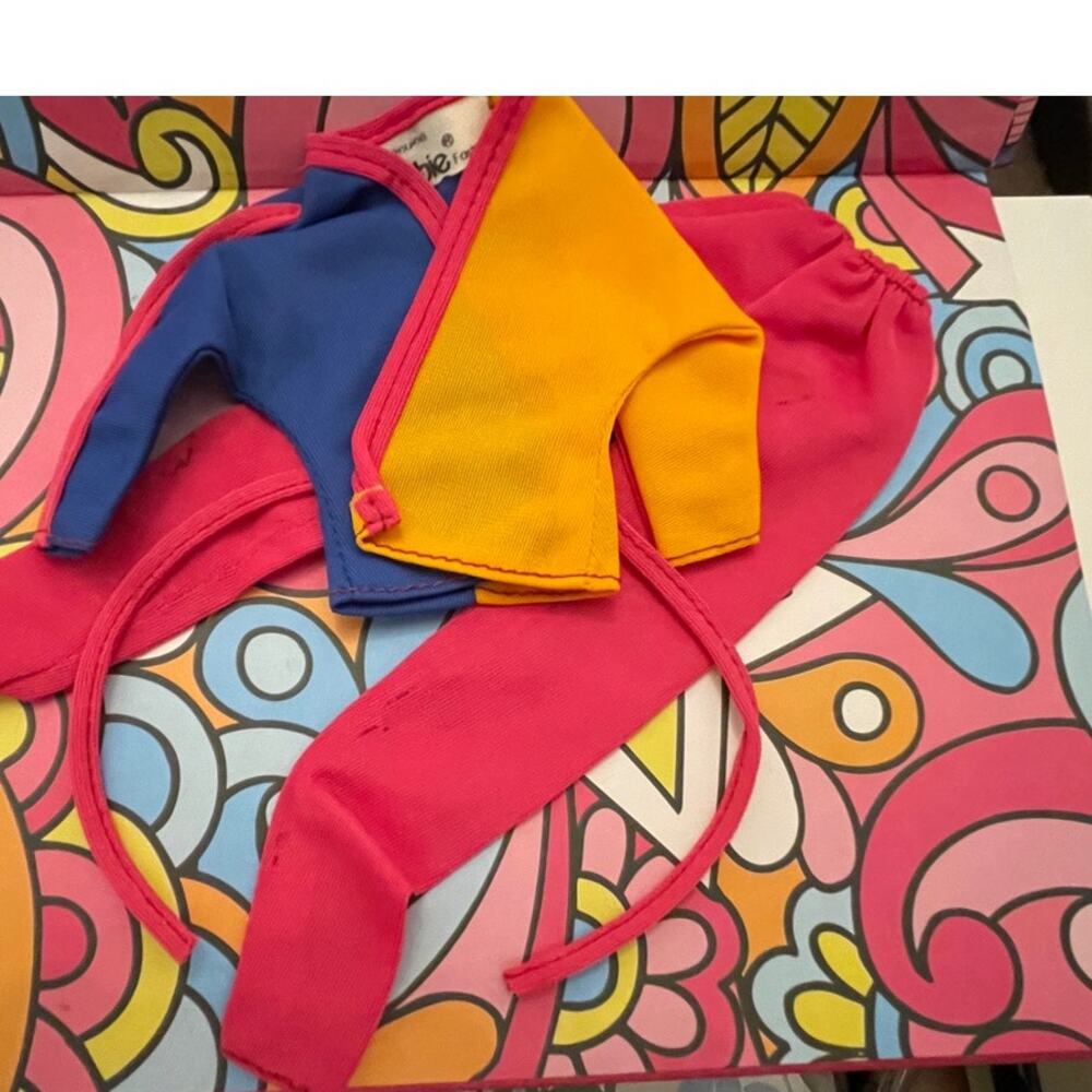 Vintage Mattel Barbie Doll Retro Clothing #6 orange fuschia set (2pcs)